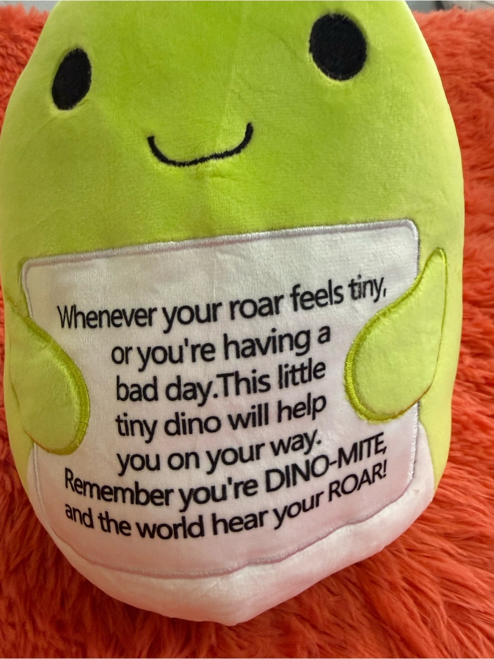 Plush Green Dino Comfort Buddy for Small Pets